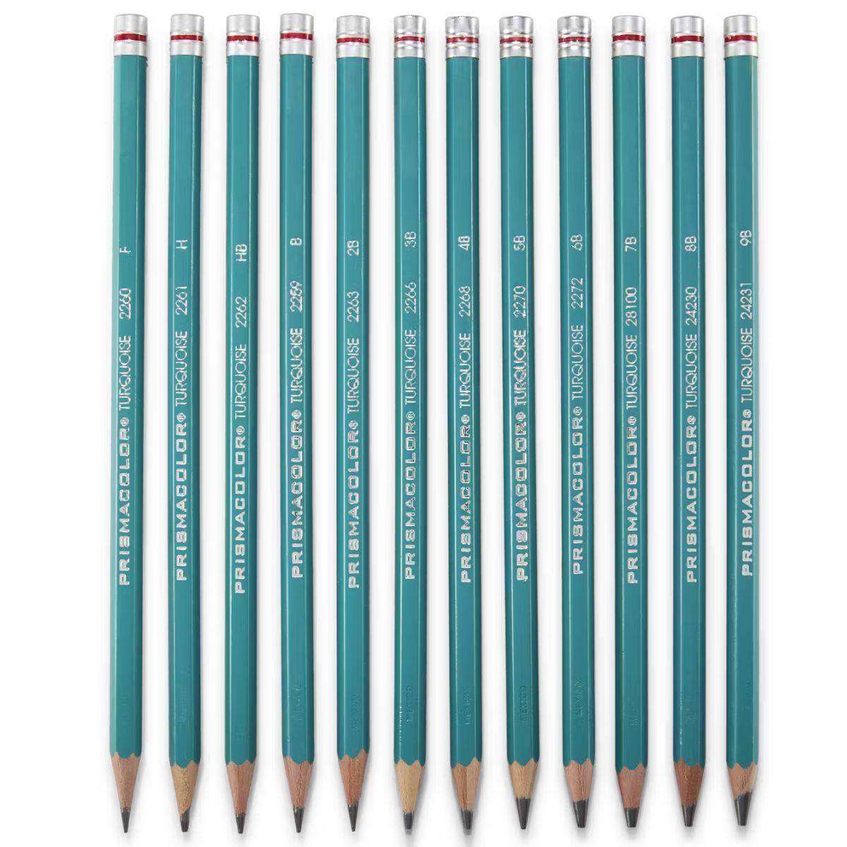 Lápices Grafito Prismacolor Turquoise 12 Dureza Blanda-3
