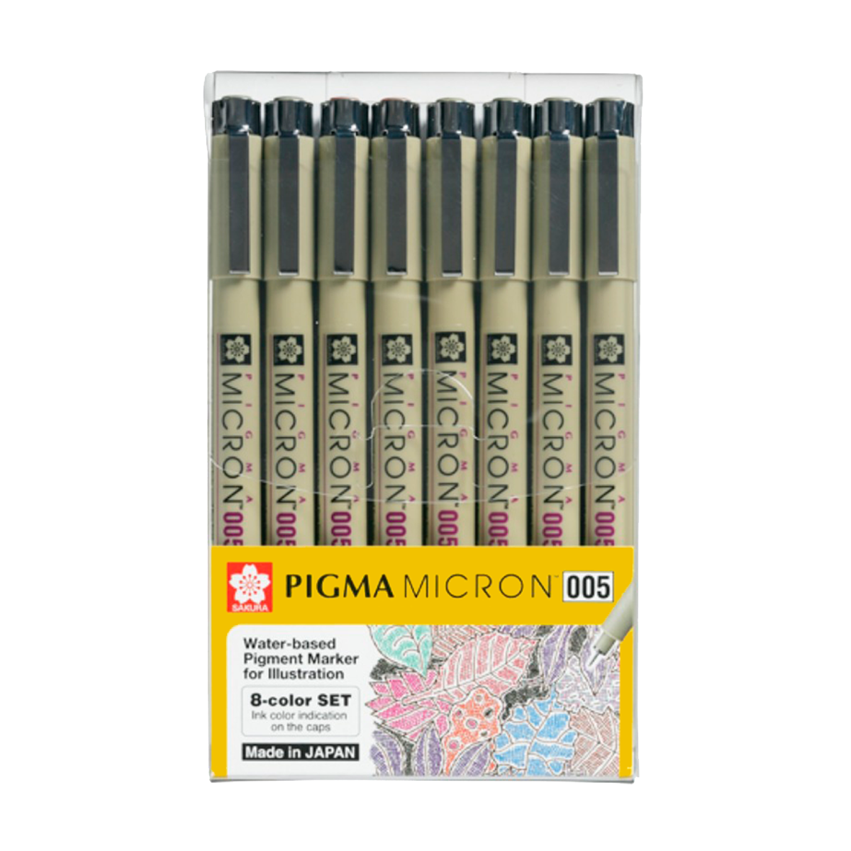 Tiralíneas Sakura Pigma Micron 0.05 Set 8 Colores-0