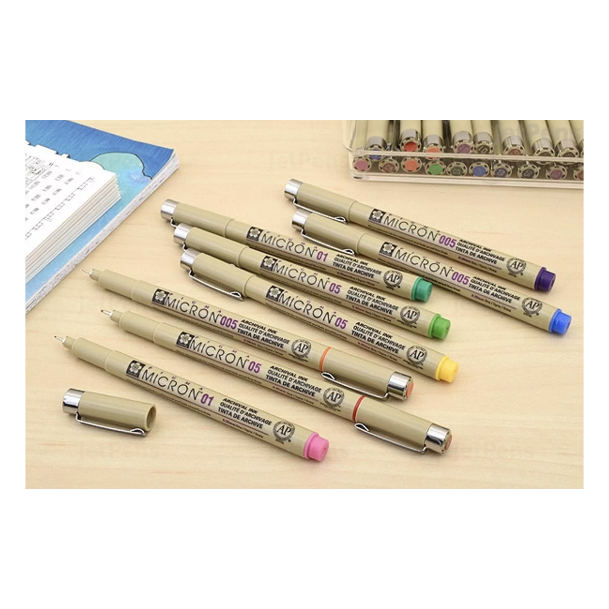 Tiralíneas Sakura Pigma Micron 0.05 Set 8 Colores-3