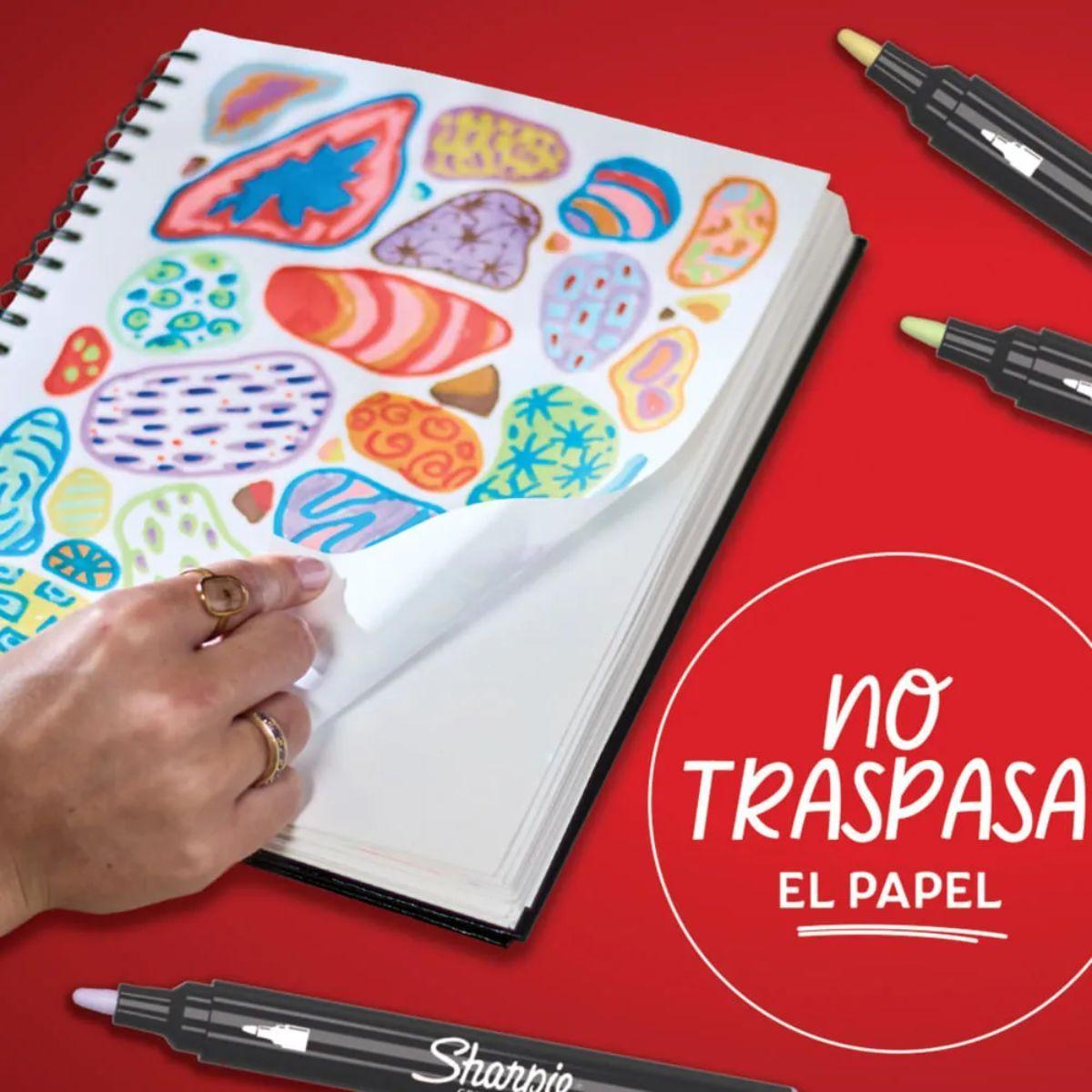 Set 5 Marcadores Sharpie Acrylic Punta Redonda Tonos Pastel-2