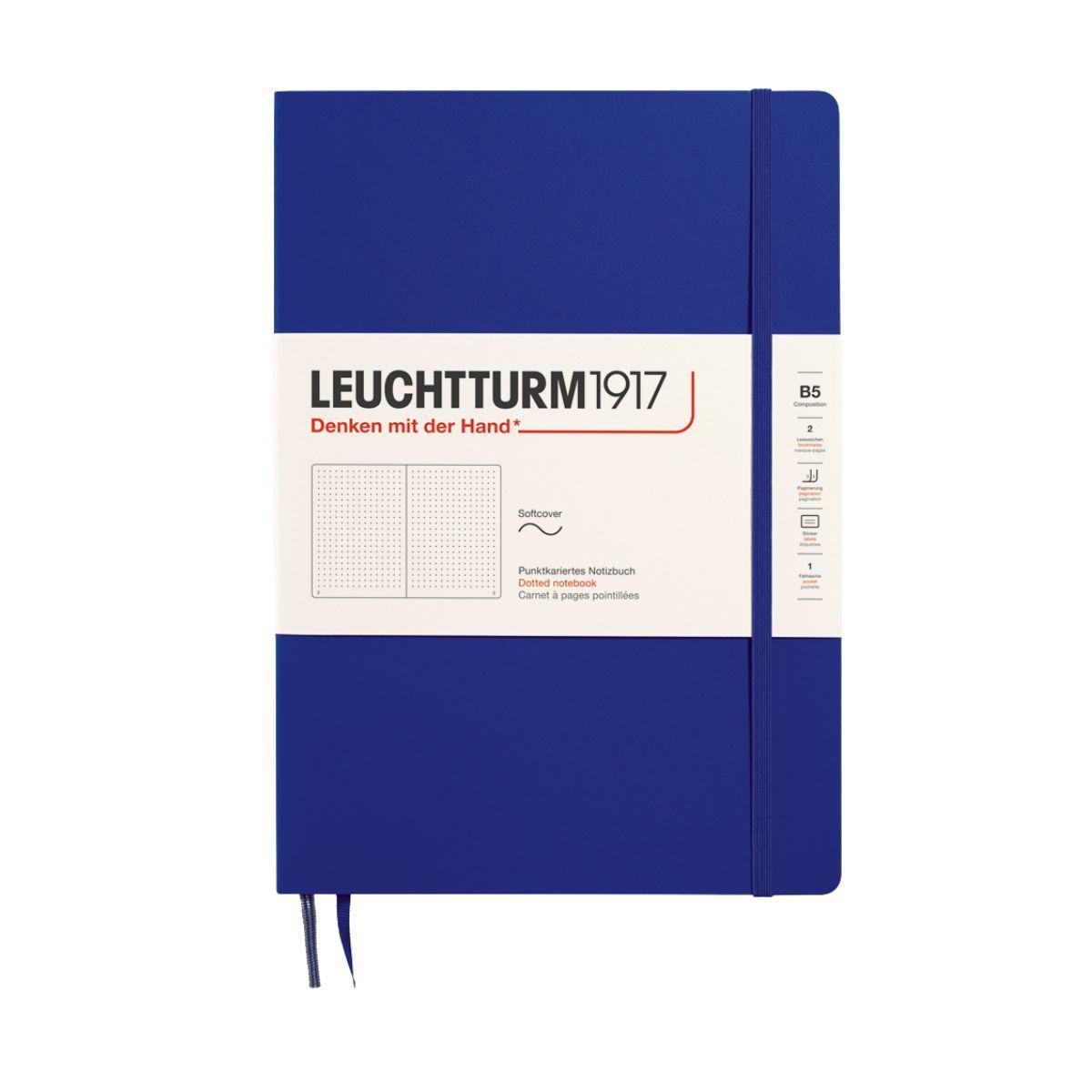 Libretas Leuchtturm 1917 B5 17x25cm Puntos Tapa Blanda Azul-0