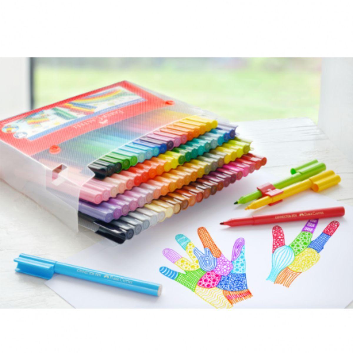 Set 80 Marcadores Connector Faber Castell-3