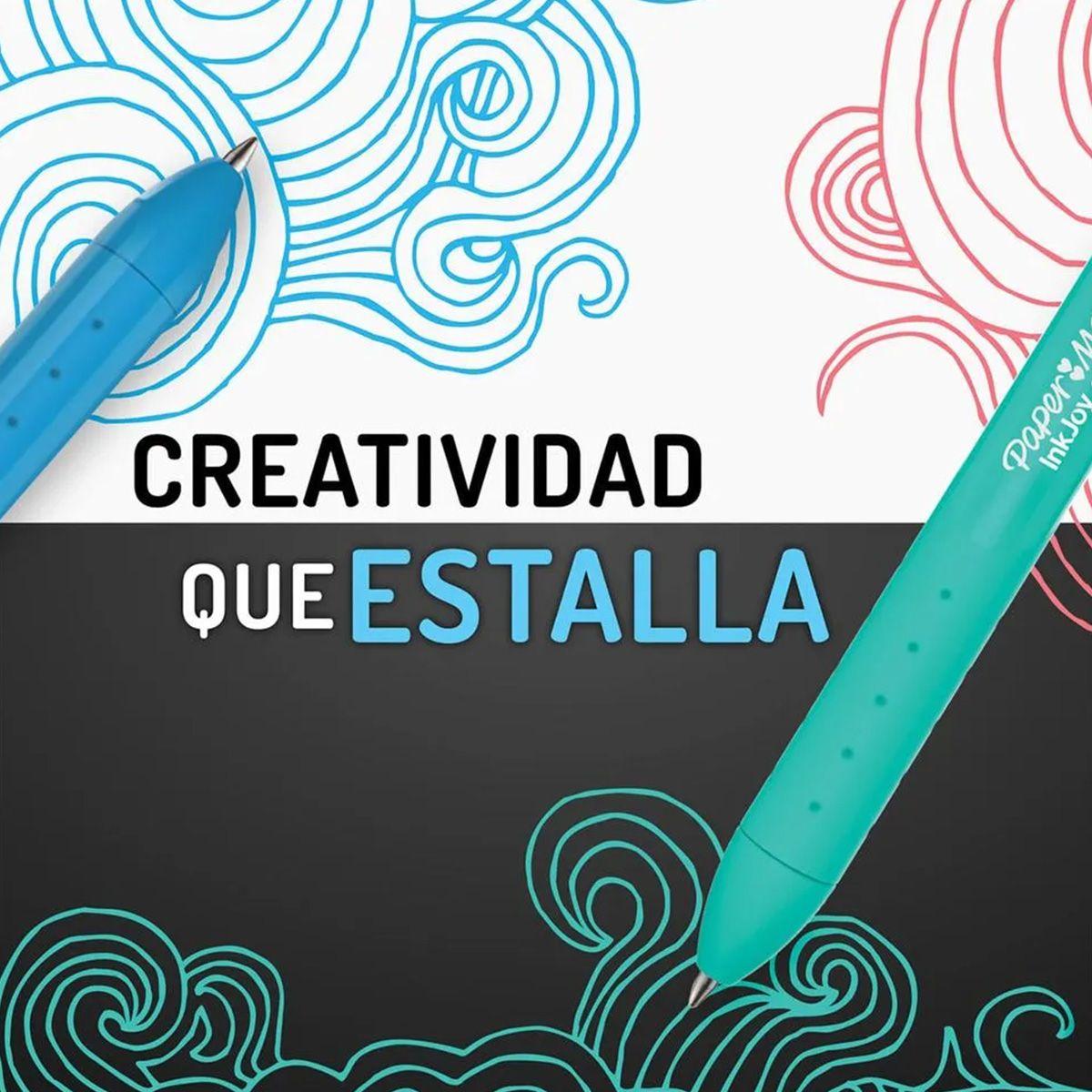 Set 3 Bolígrafos Gel Inkjoy Paper Mate Retráctil Punta 07mm-3