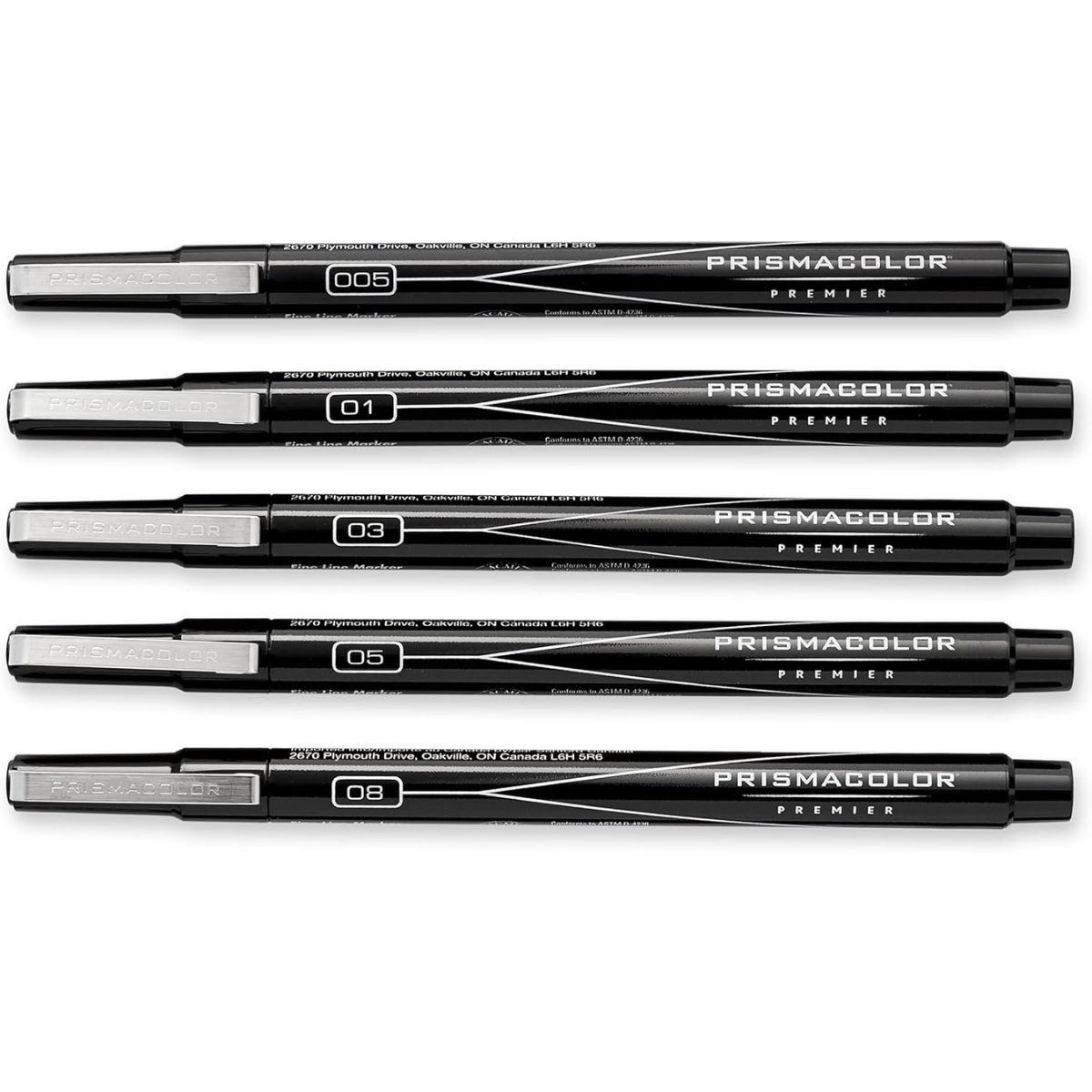 Tiralíneas Prismacolor Premier Set 5 Negros-2