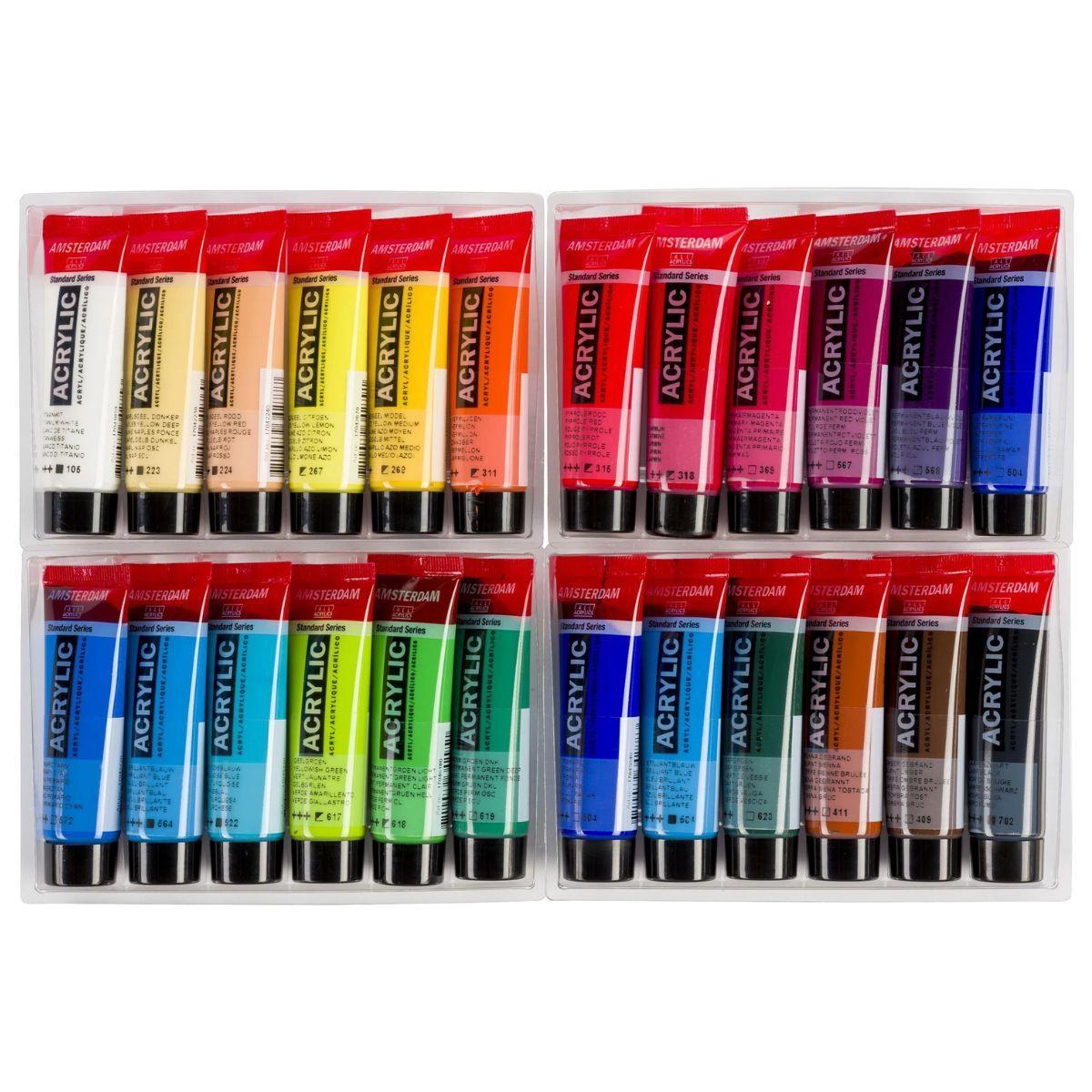 Acrílico Amsterdam Pack 24 Colores 20ml Selección General-2