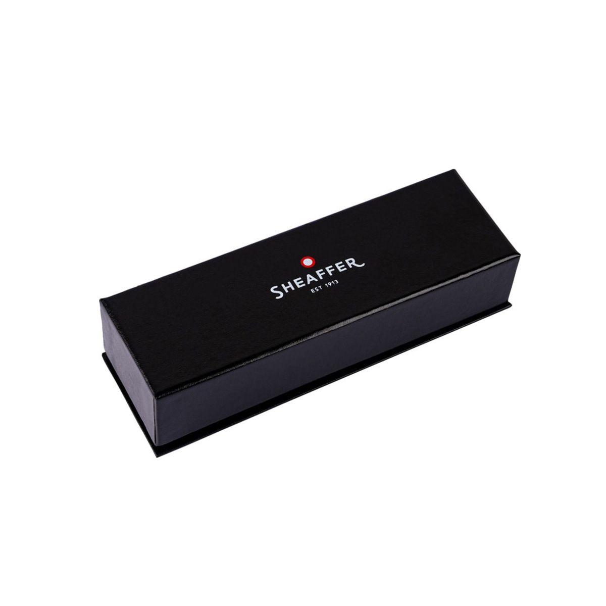 Plumas Sheaffer VFM Punta M Negro Mate Detalles Plateados-3