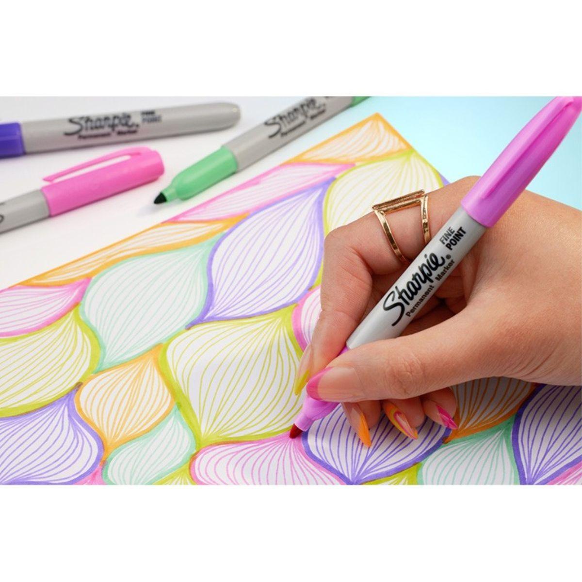 Set 24 Marcadores Permanentes Sharpie Glam Pop Colores-2