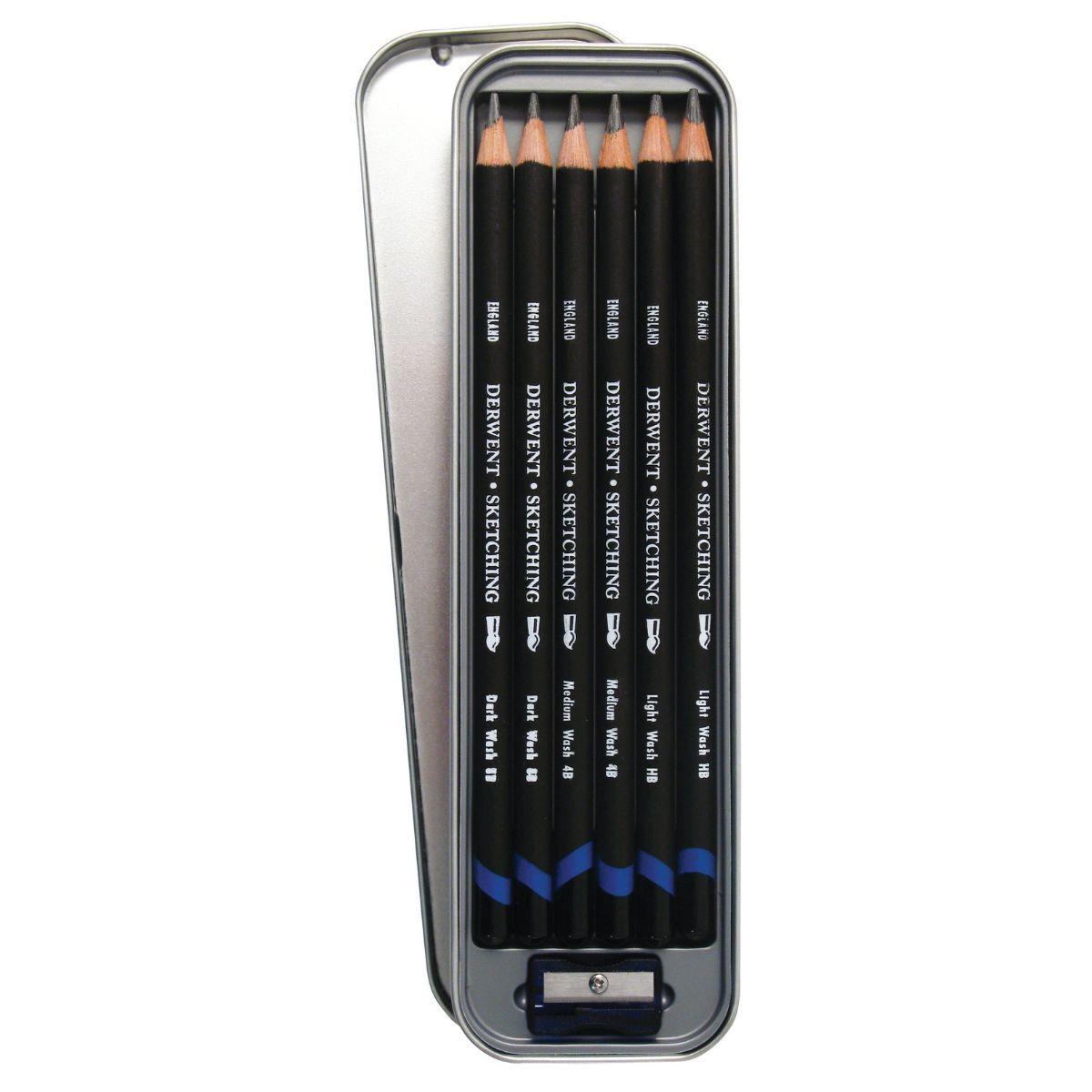 Lápices Grafito Acuarelable Derwent 3 Graduaciones-2