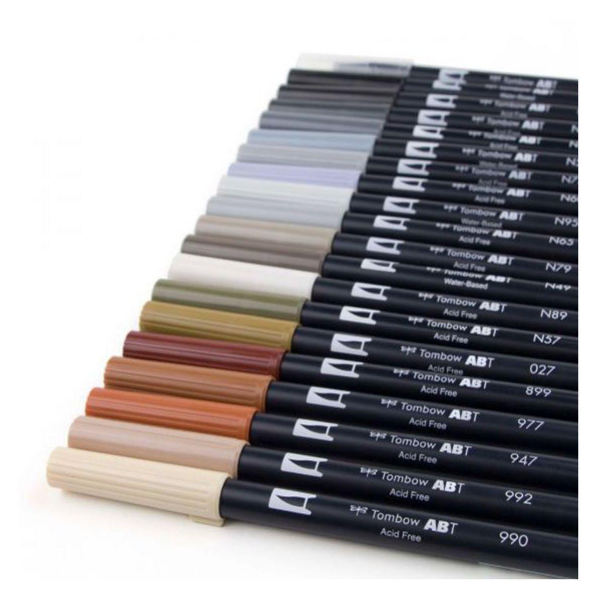 Set Marcadores Tombow Dual Brush Paleta Neutral 20 colores-2