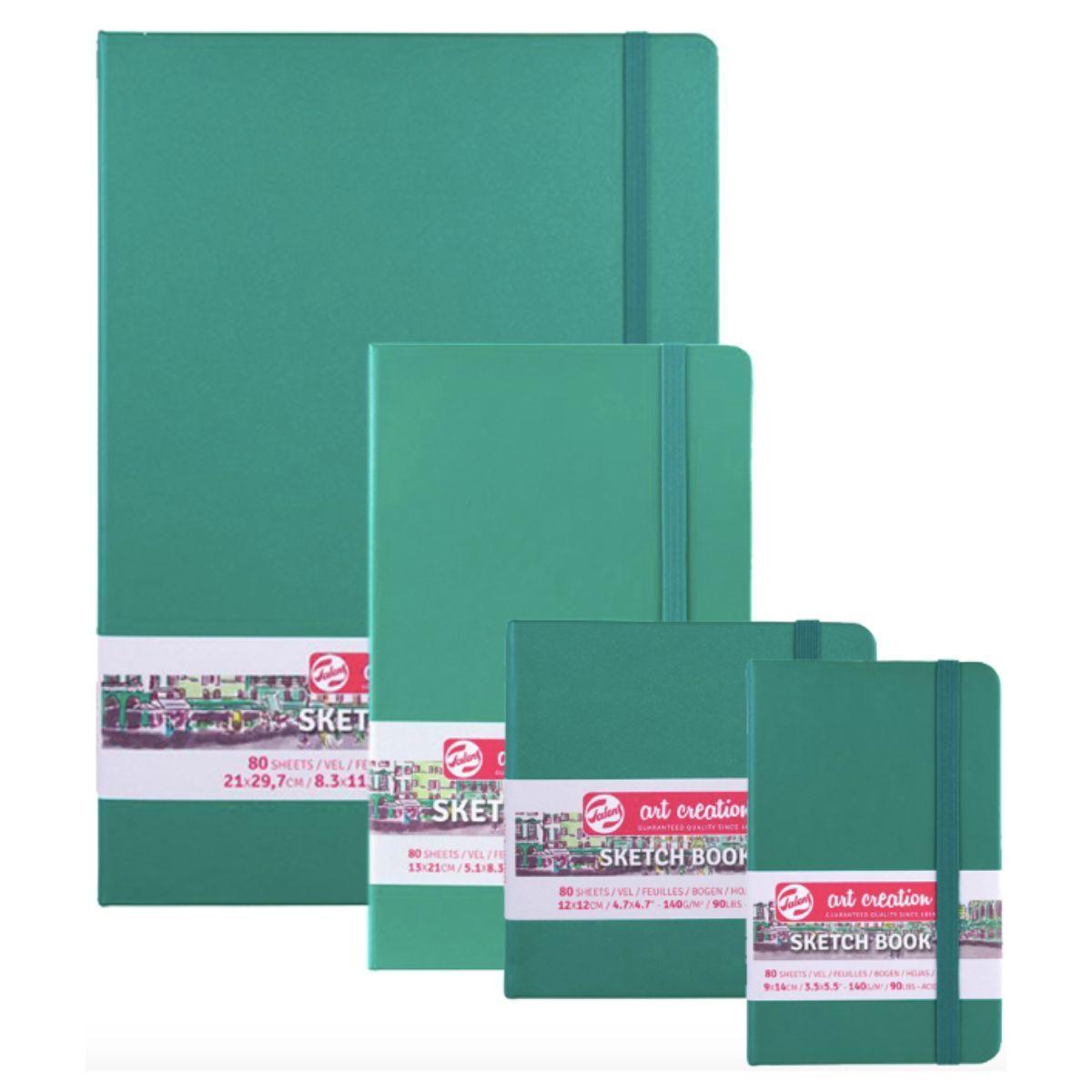 Libreta Art Creation Verde Bosque 13x21cm 140gr 80hjas.-2