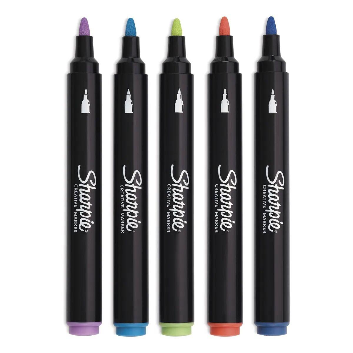 Set 5 Marcadores Sharpie Acrylic Punta Redonda Tonos Tierra-2