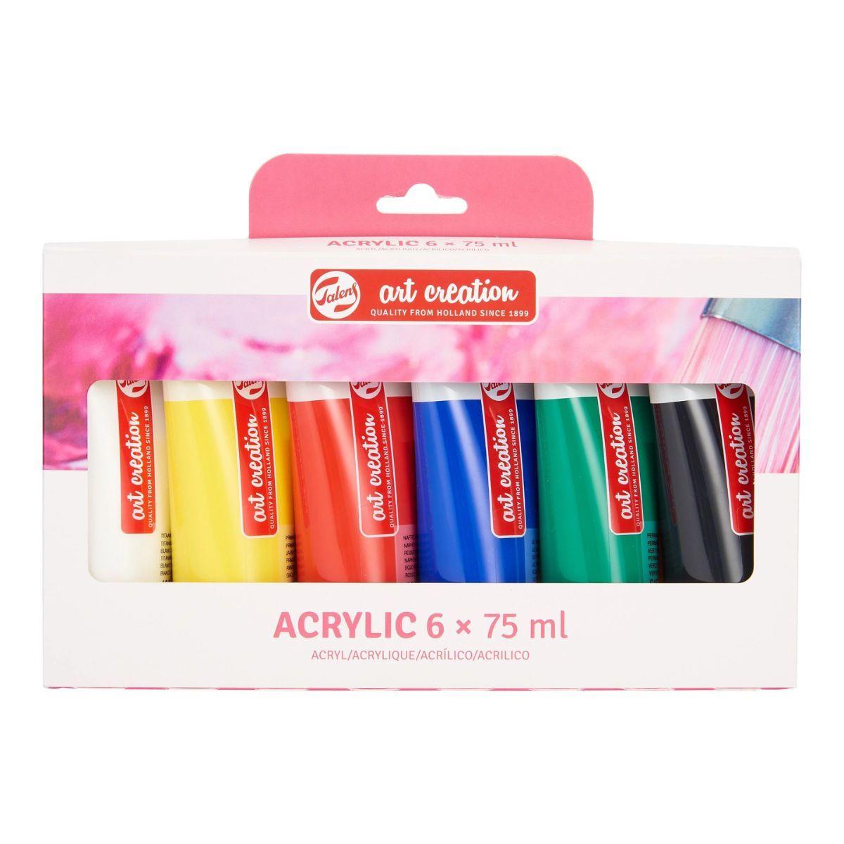 Acrílicos Art Creation Pack 6 Colores Básicos 75ml-0