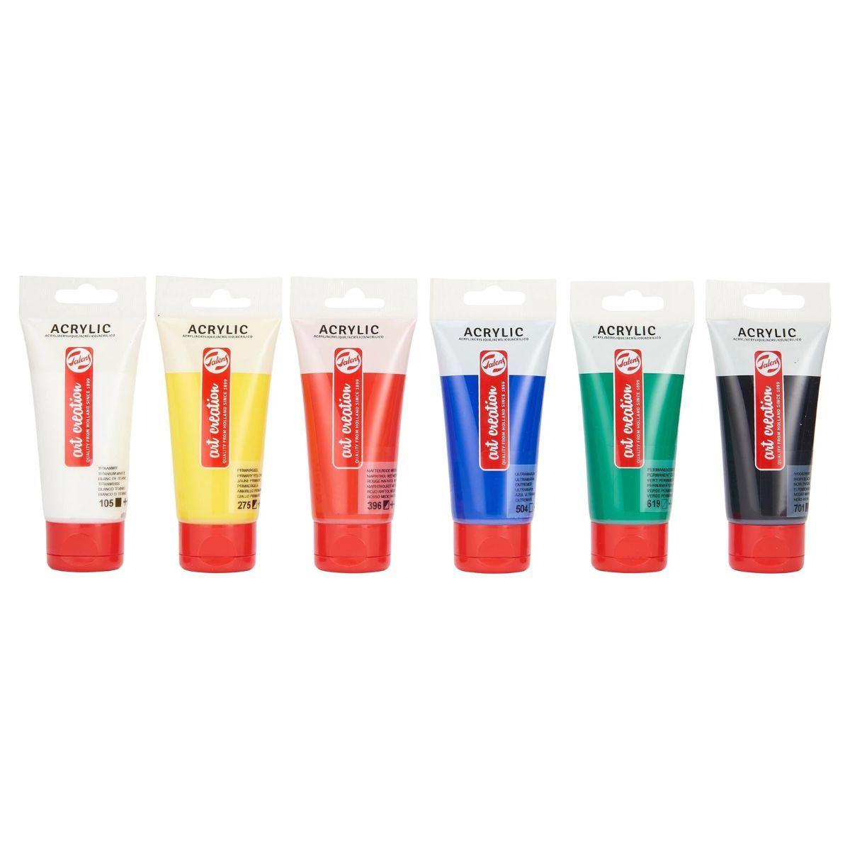 Acrílicos Art Creation Pack 6 Colores Básicos 75ml-2