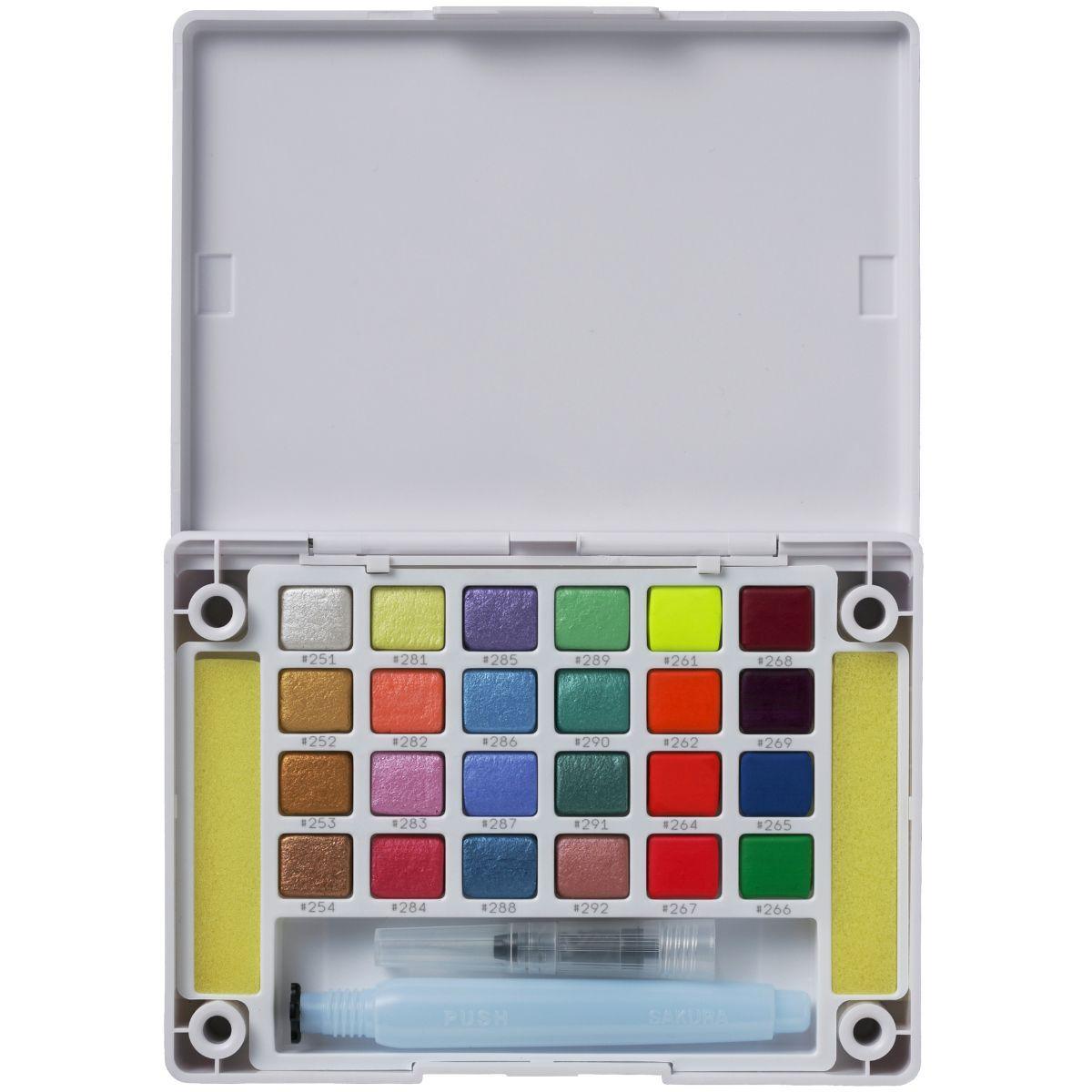 Acuarela en Pastillas Sakura Koi Set 24 Colores + Pincel-2