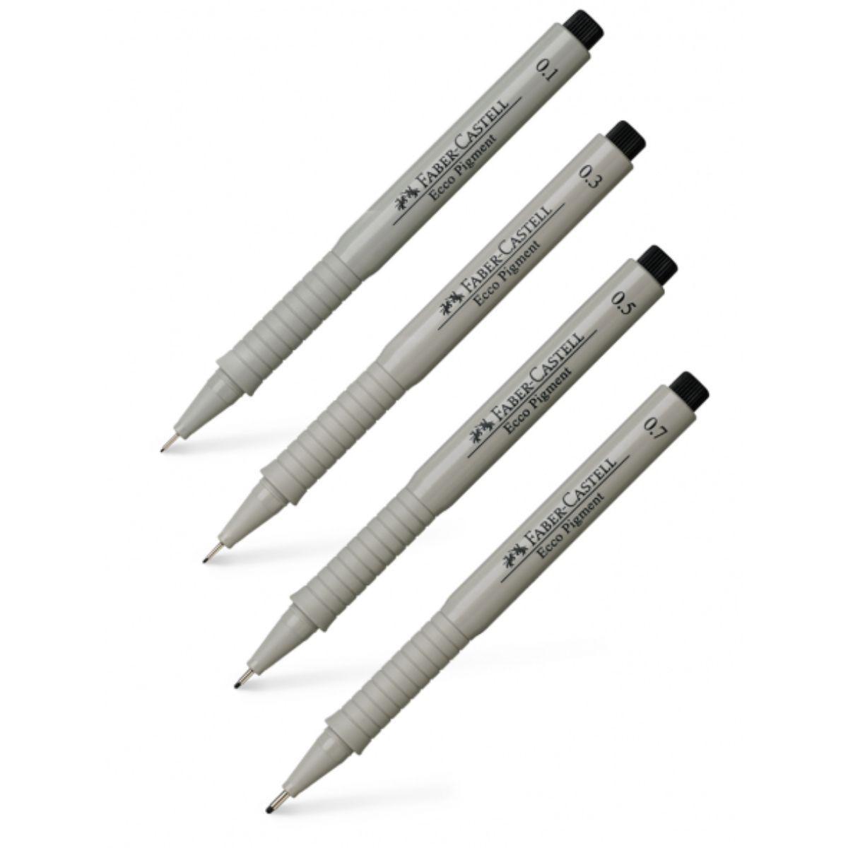 Set 8 Tiralíneas Negros Pitt Artist Faber Castell-2