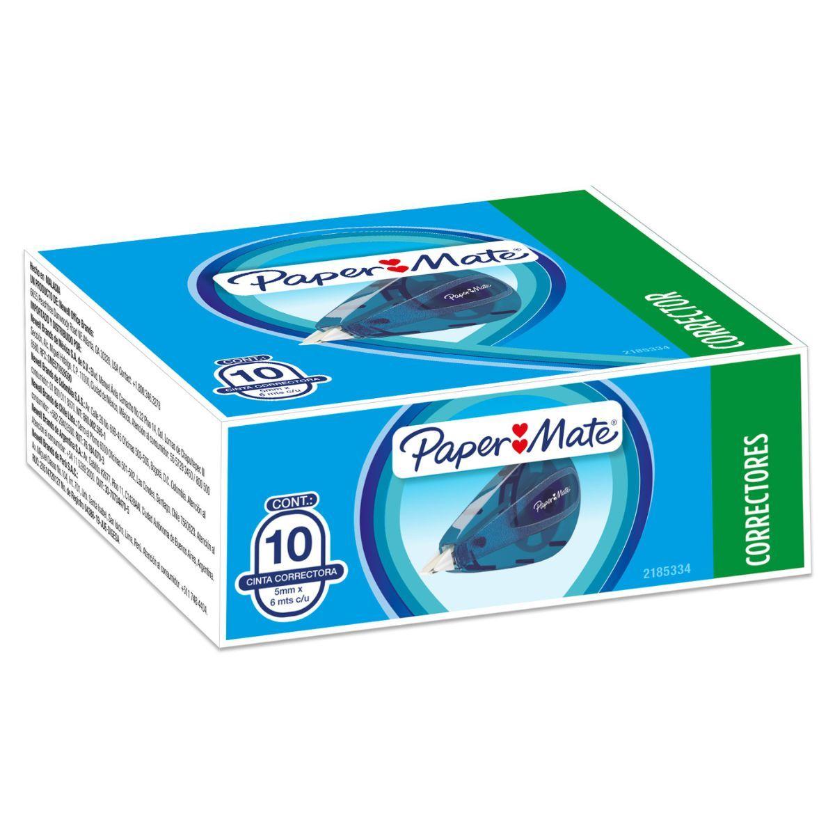 Pack Cinta Correctora Paper Mate 10 Unidades-0