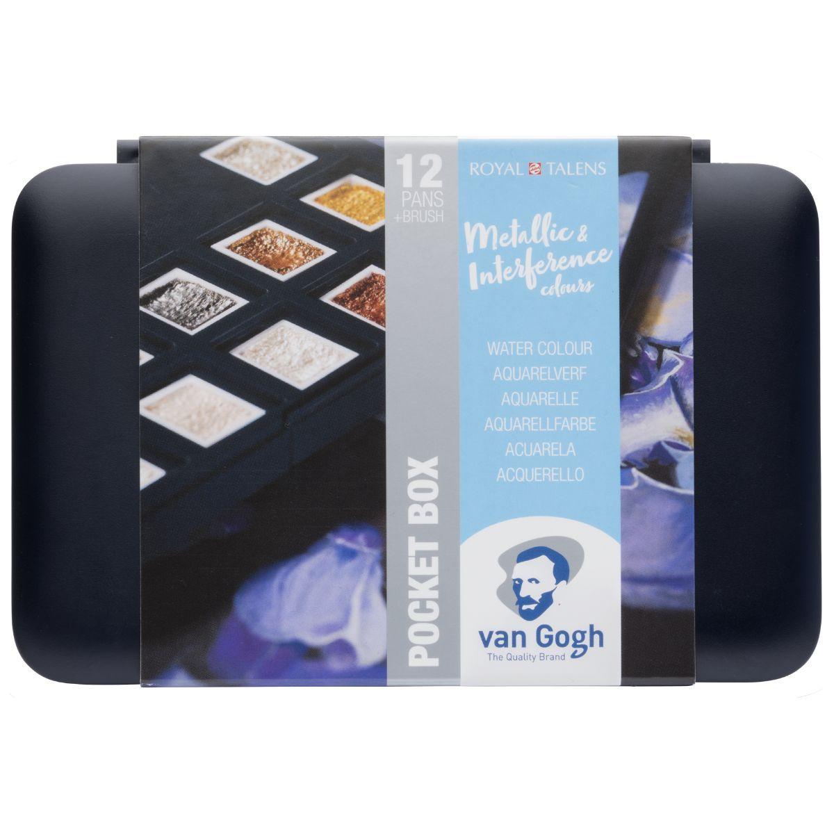 Acuarela en Pastillas Van Gogh Set 12 Metálicos-2