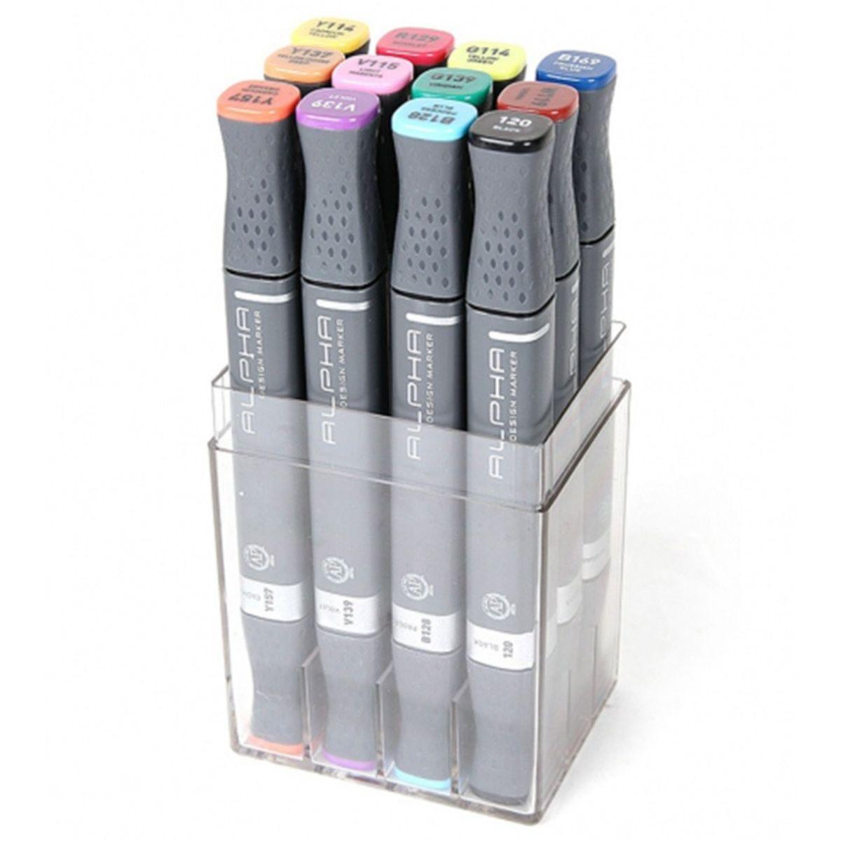 Marcadores Alpha Design Set 12 Colores-2