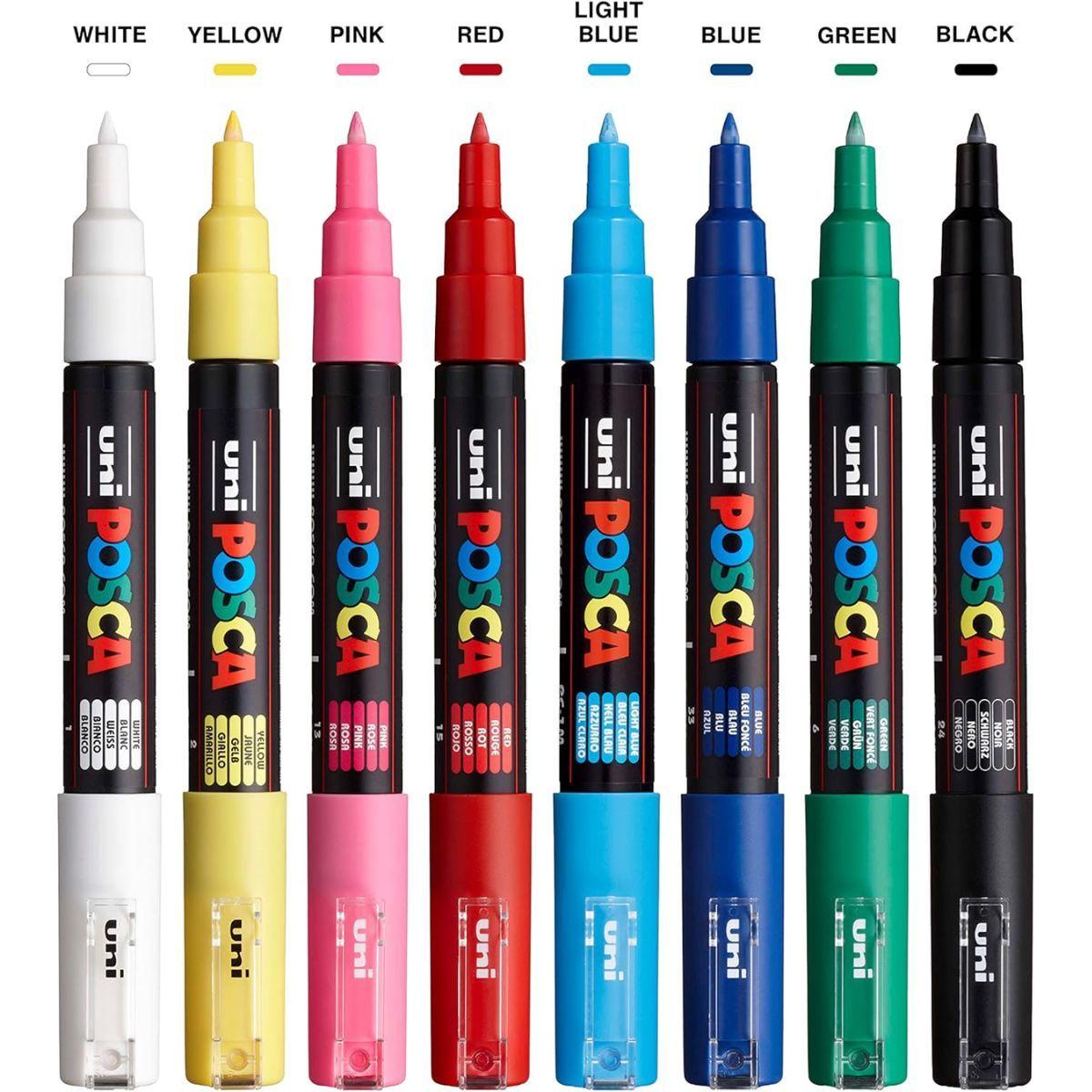 Marcadores Posca 1M Set 8 Colores Basicos-2