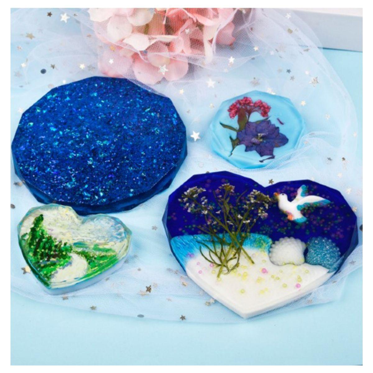 Kit Resina Epóxica Cristal Joyas Manualidades Resinart 300gr-4