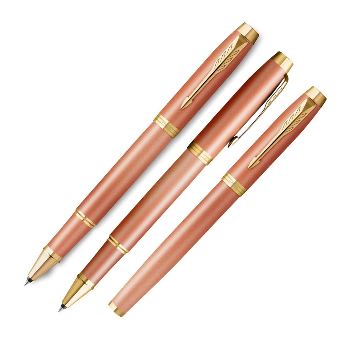 Roller Parker IM Writing Rituals Oro Rosa Tinta Negra-3