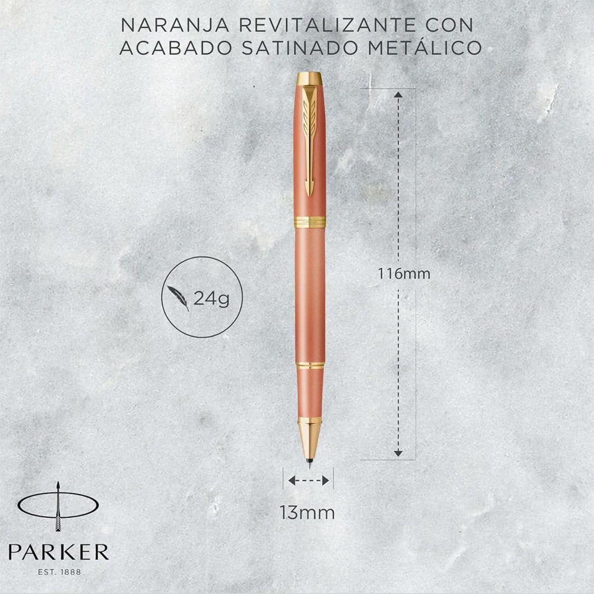 Roller Parker IM Writing Rituals Oro Rosa Tinta Negra-4