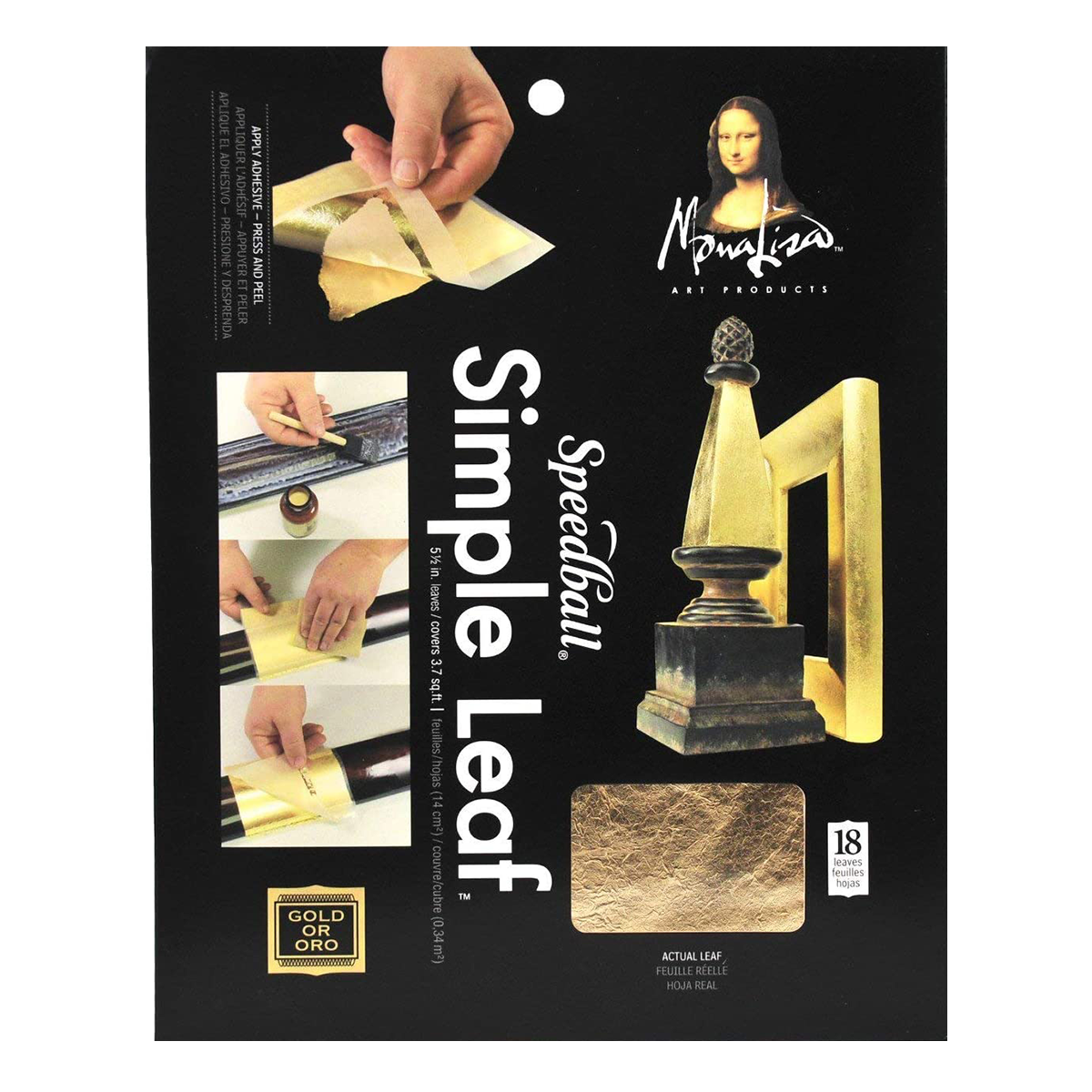 Láminas Papel Color Oro Mona Lisa Speedball-0