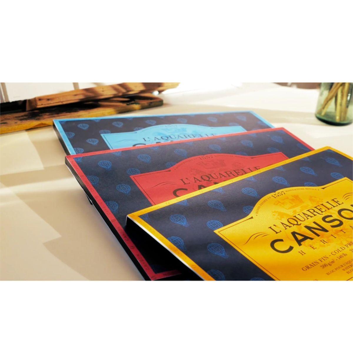 Block Papel Acuarela Heritage 300gr Grano Grueso 36x51cm-2