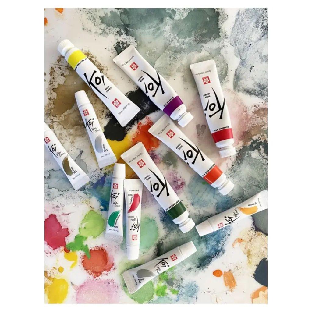 Acuarela en Tubo Sakura Koi Set 24 Colores 5ml-5