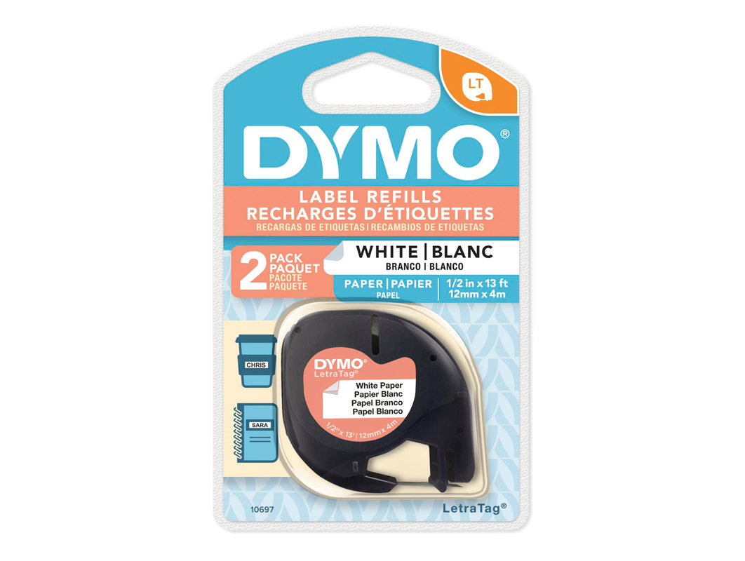 Etiqueta Papel Dymo 12mmx4m Blister X2-1