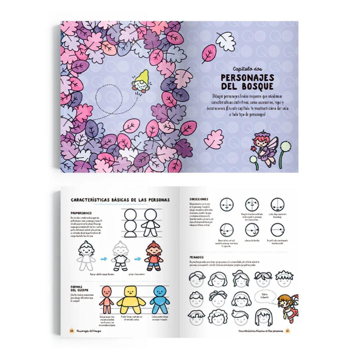 Libro Como Dibujar Criaturas Lindas del Bosque Angela Nguyen-3