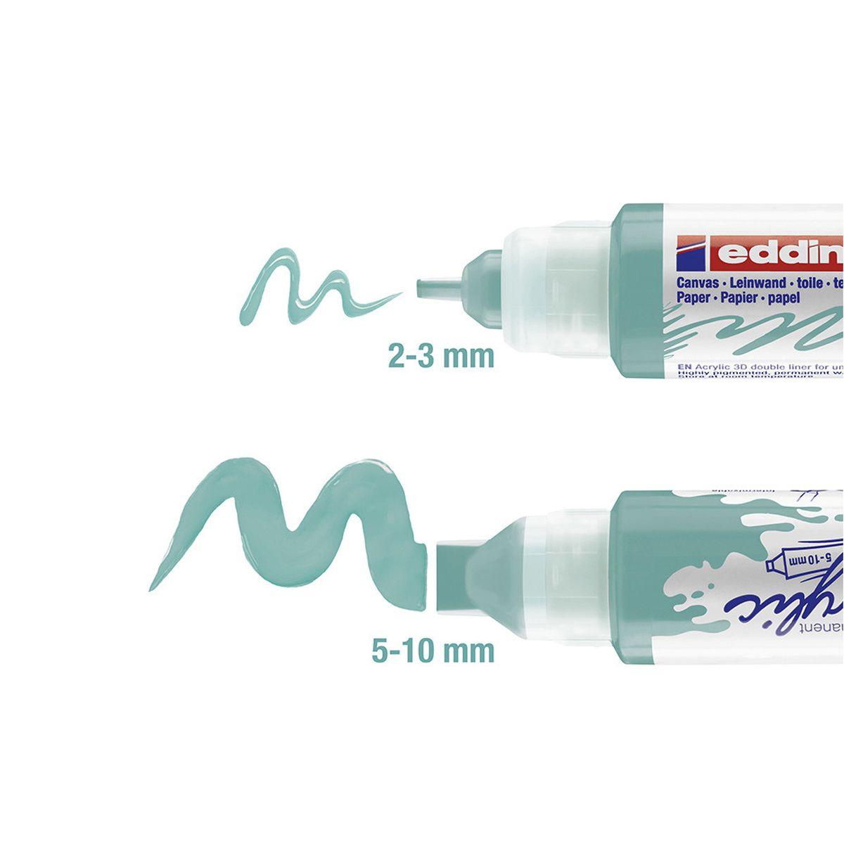 Marcadores 3D Acrílicos Doble Punta Edding 5 Colores Básicos-2