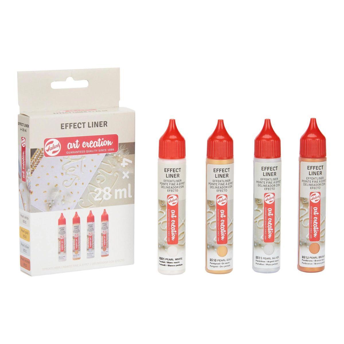 Pack 4 Delineador de Relieve Art Creation Metálicos 28ml-3