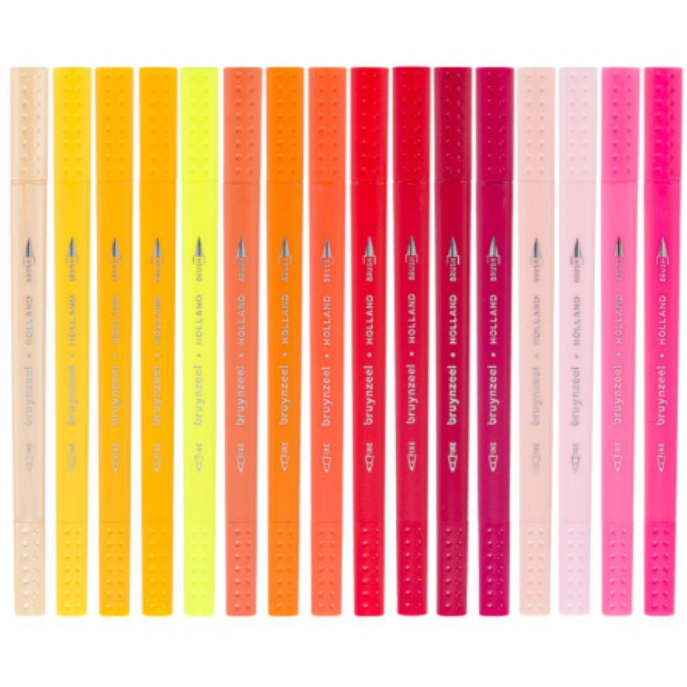Marcadores Punta Fina/Pincel Bruynzeel 48 Colores-2