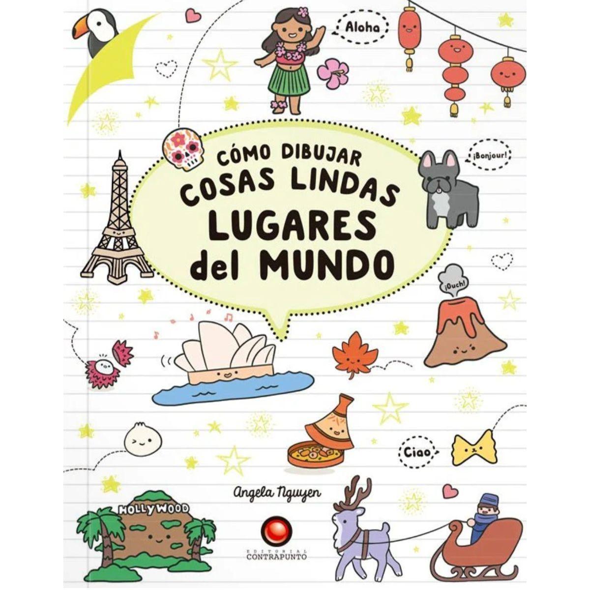 Libro Como Dibujar Cosas Lindas Lugares del Mundo A. Nguyen-0