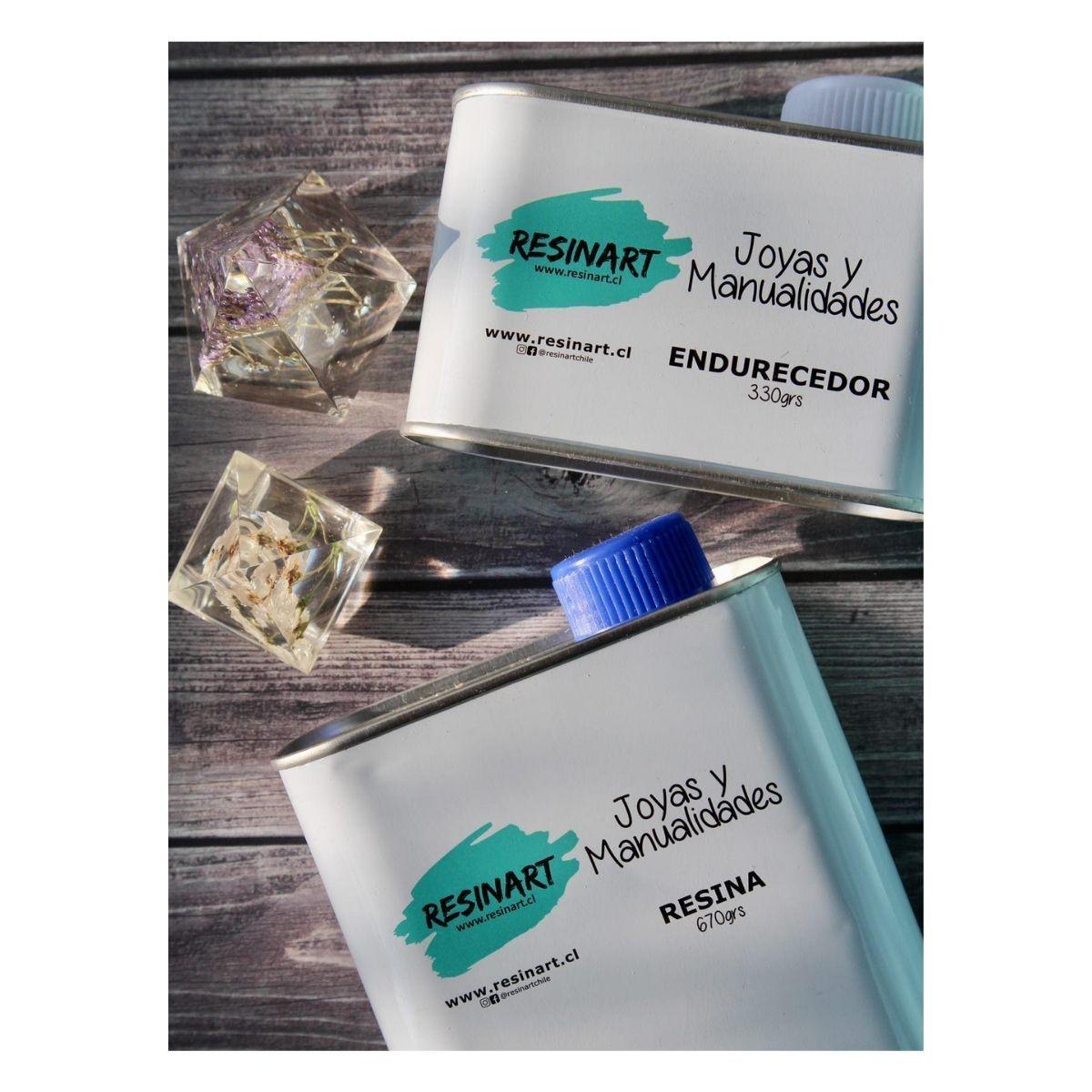Kit Resina Epóxica Cristal Joyas y Manualidades Resinart 1Kg-3