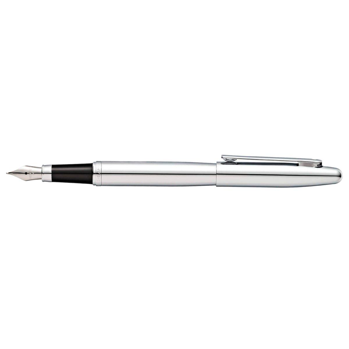 Plumas Sheaffer VFM Punta M Cromo Pulido Detalles Plateados-2