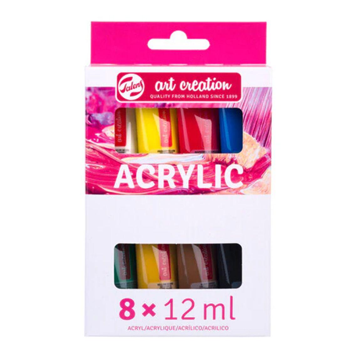 Acrílicos Art Creation Set 8 Colores 12ml Selección General-0
