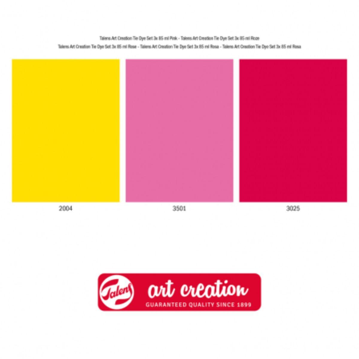 Set 3 Colores Rosa Teñido Tie Dye Art Creation 85ml-4