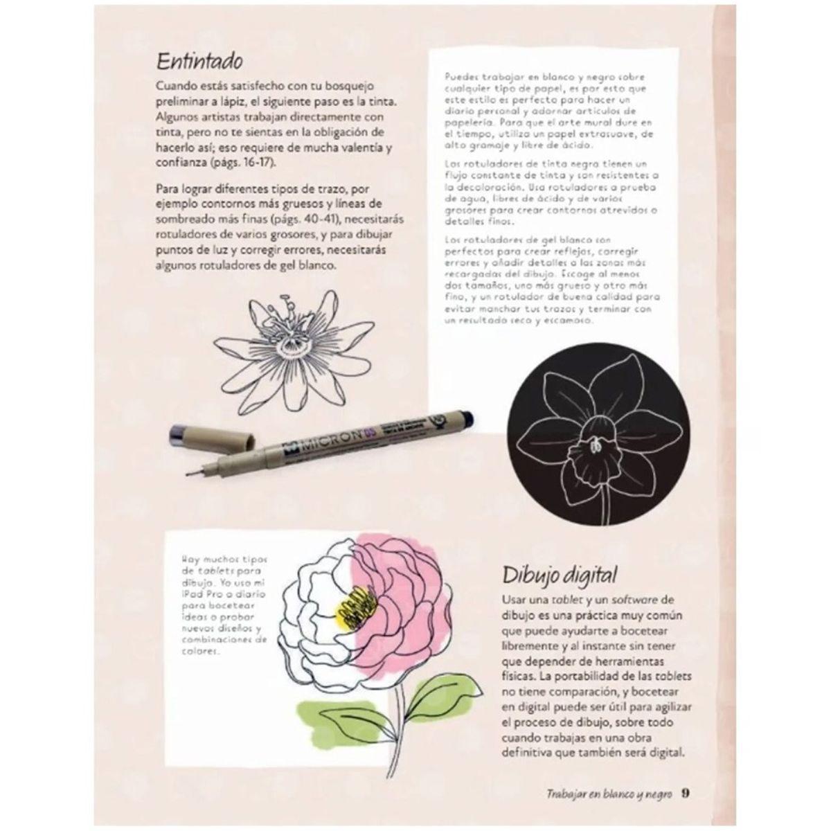 Libro El Arte de Dibujar Flores De Bianca Giarol-5