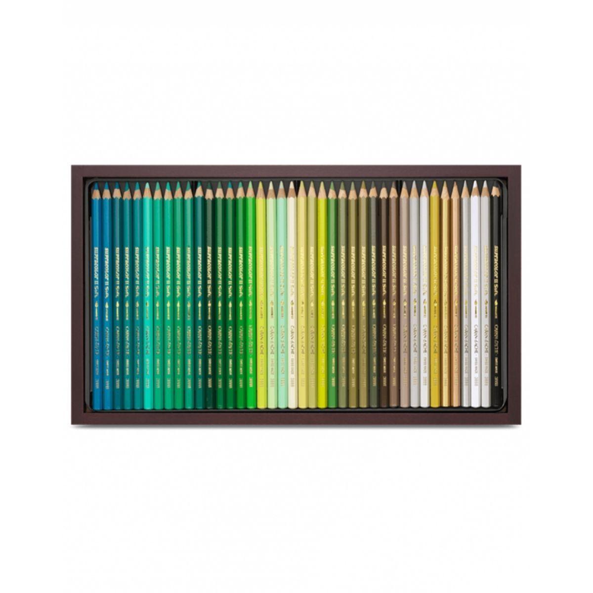 Lápices Acuarela Supracolor Caran D Ache Caja Madera Set 120-2