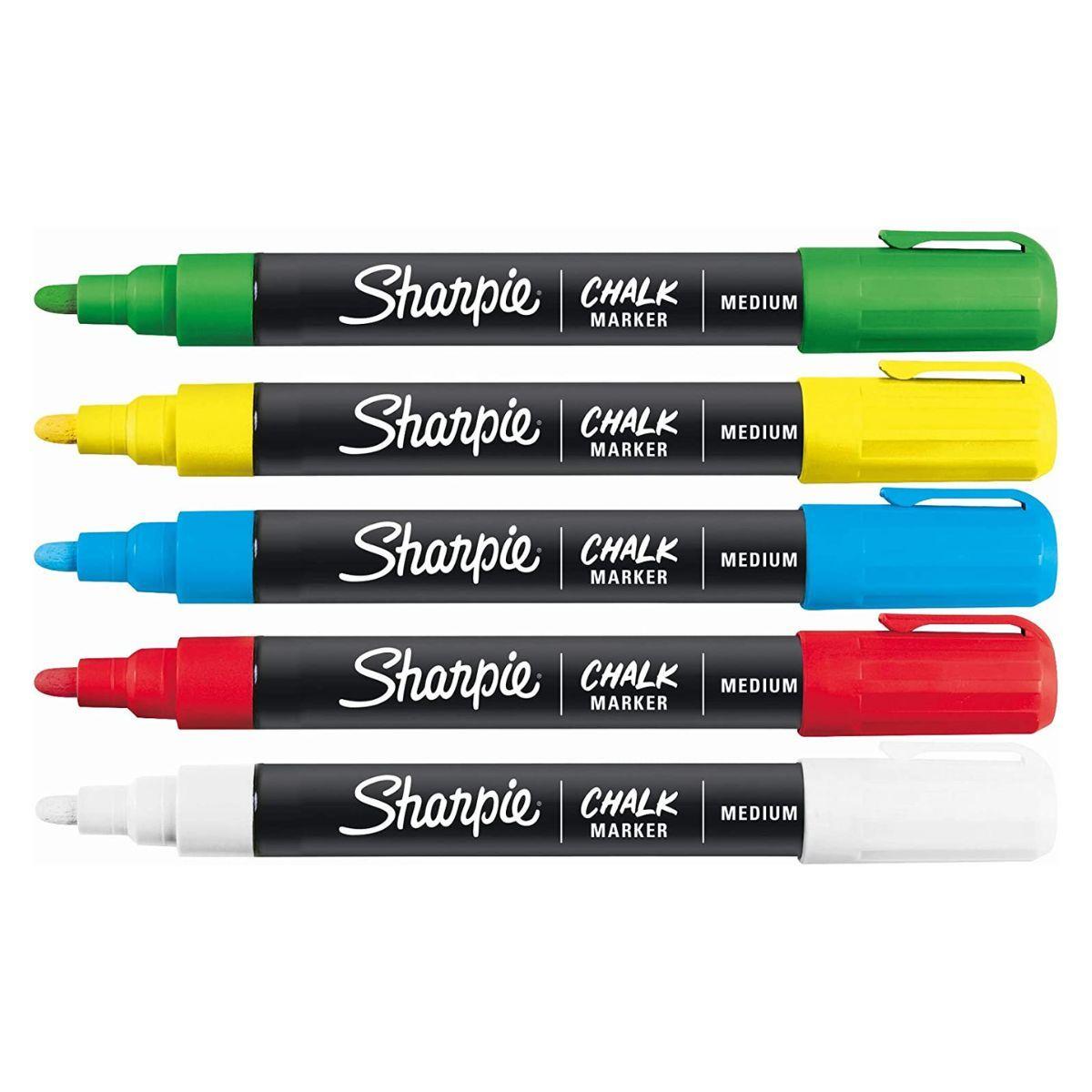 Set 5 Marcadores Sharpie de Tiza Líquida Borrable Surtido-2