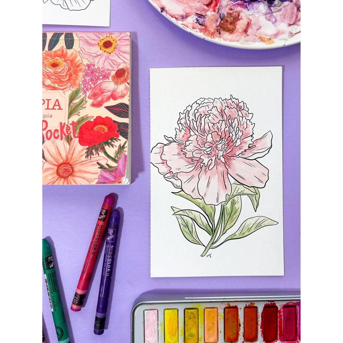 Libro para Colorear Florapia Pocket De María José Gutierrez-4