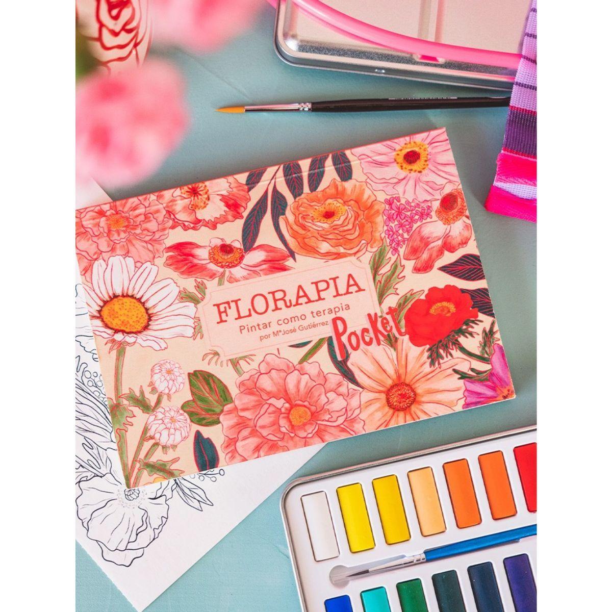 Libro para Colorear Florapia Pocket De María José Gutierrez-6