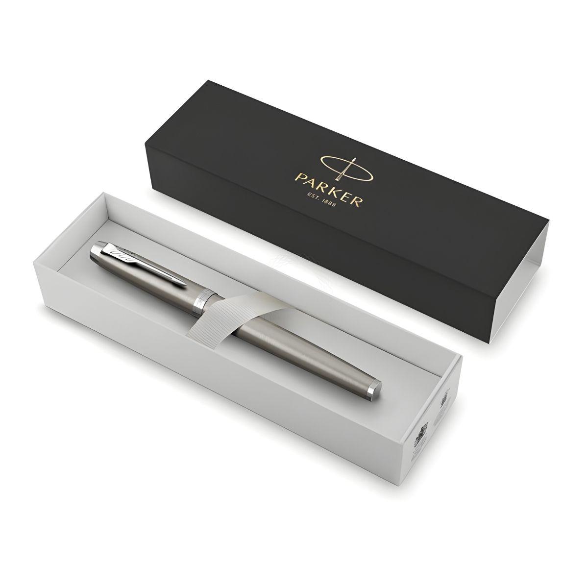 Roller Parker IM Essential Acero Inoxidable Tinta Negra-2