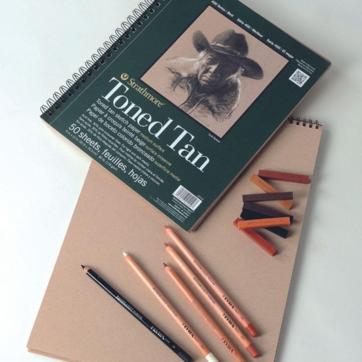 Croquera Dibujo Strathmore Toned Tan 118gr 27x35cm 24 Hojas-3