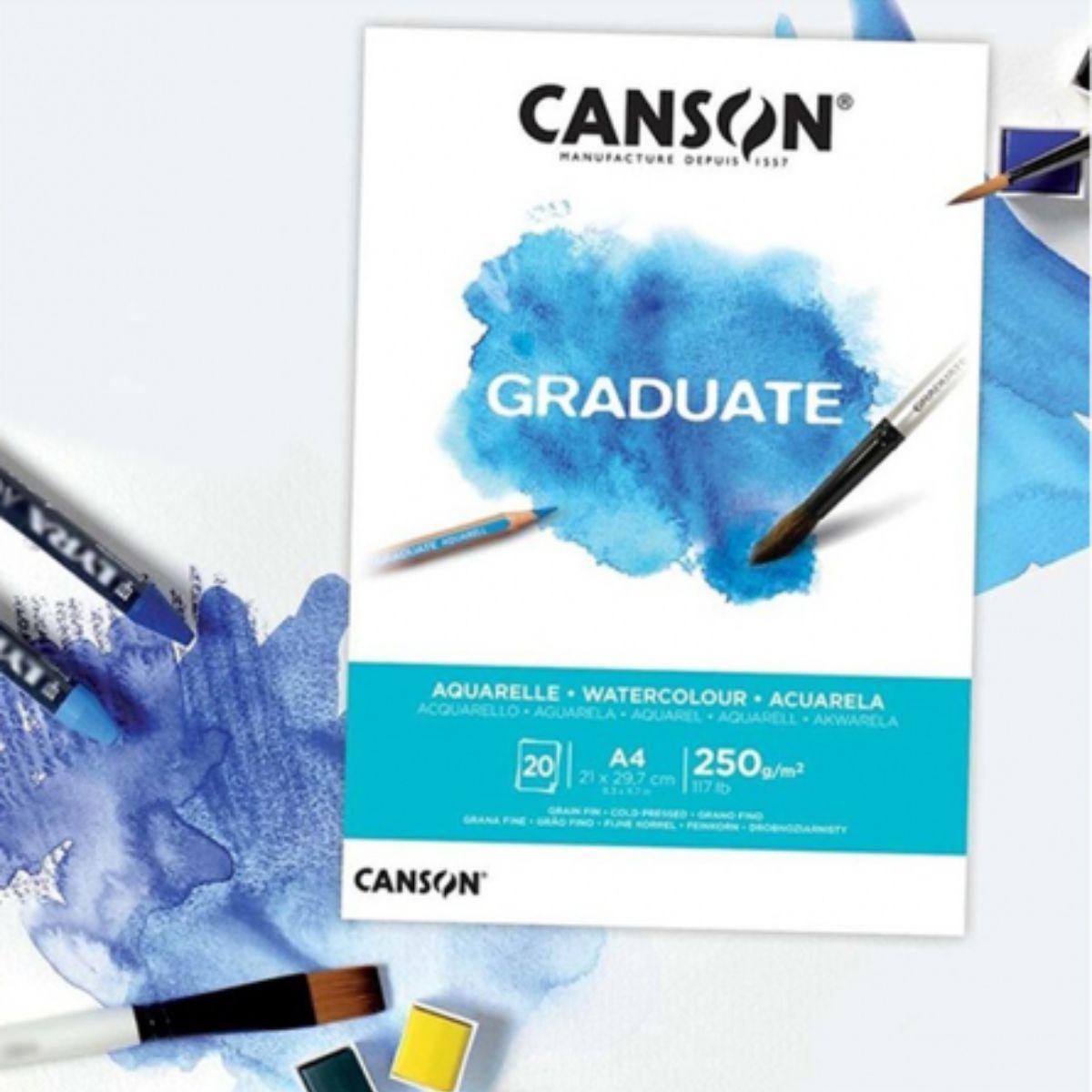Block Acuarela Canson Graduate 250gr 20 Hojas A3 29x42cm-4