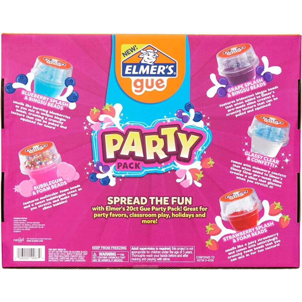 Kit Party Pack Elmers Con 20 Mini Slimes Surtidos-7
