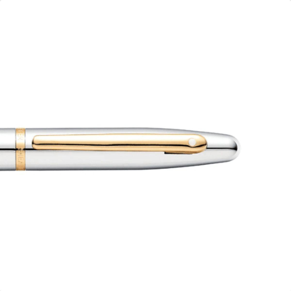 Roller Sheaffer VFM Punta M Tinta Negra Cromo Detalle Dorado-3
