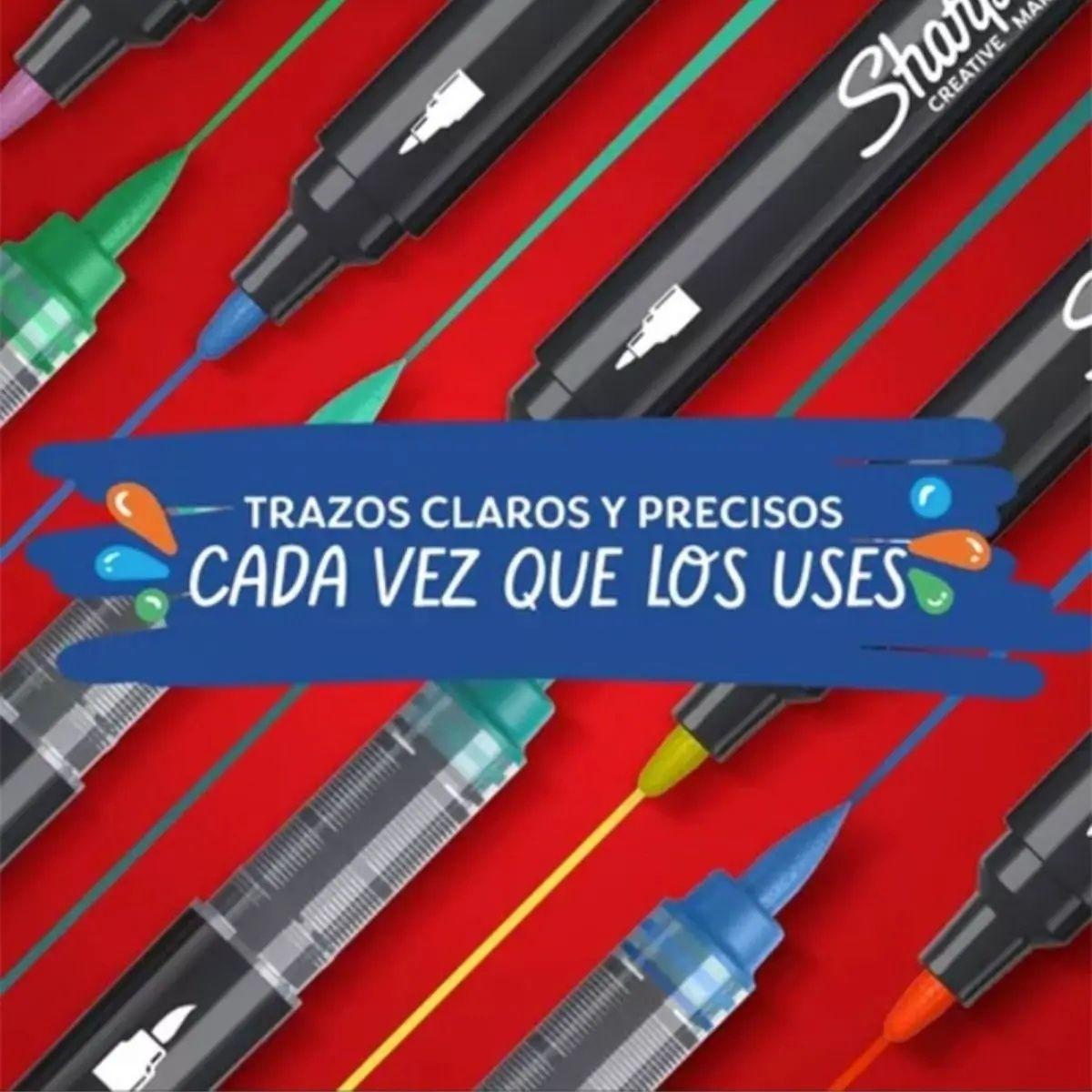 Marcadores Sharpie Acrylic Punta Fina Set 5 Colores Básicos-3